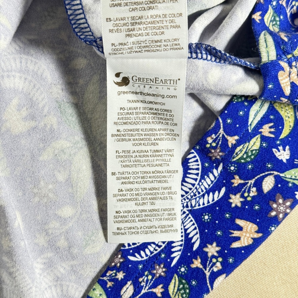 Boden Maxi Skirt Blue Palm Tree Print Elastic Waist Women's‎ US 12R Pockets NWT - Picture 15 of 16